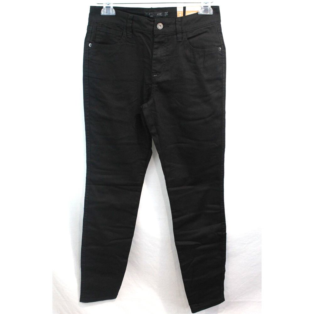 prAna Womens Oday Skinny Jeans size 4 Black Stretch Mid-Rise Pockets